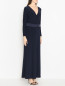 Платье-макси с длинным рукавом и декоративной пряжкой Lauren  –  МодельВерхНиз