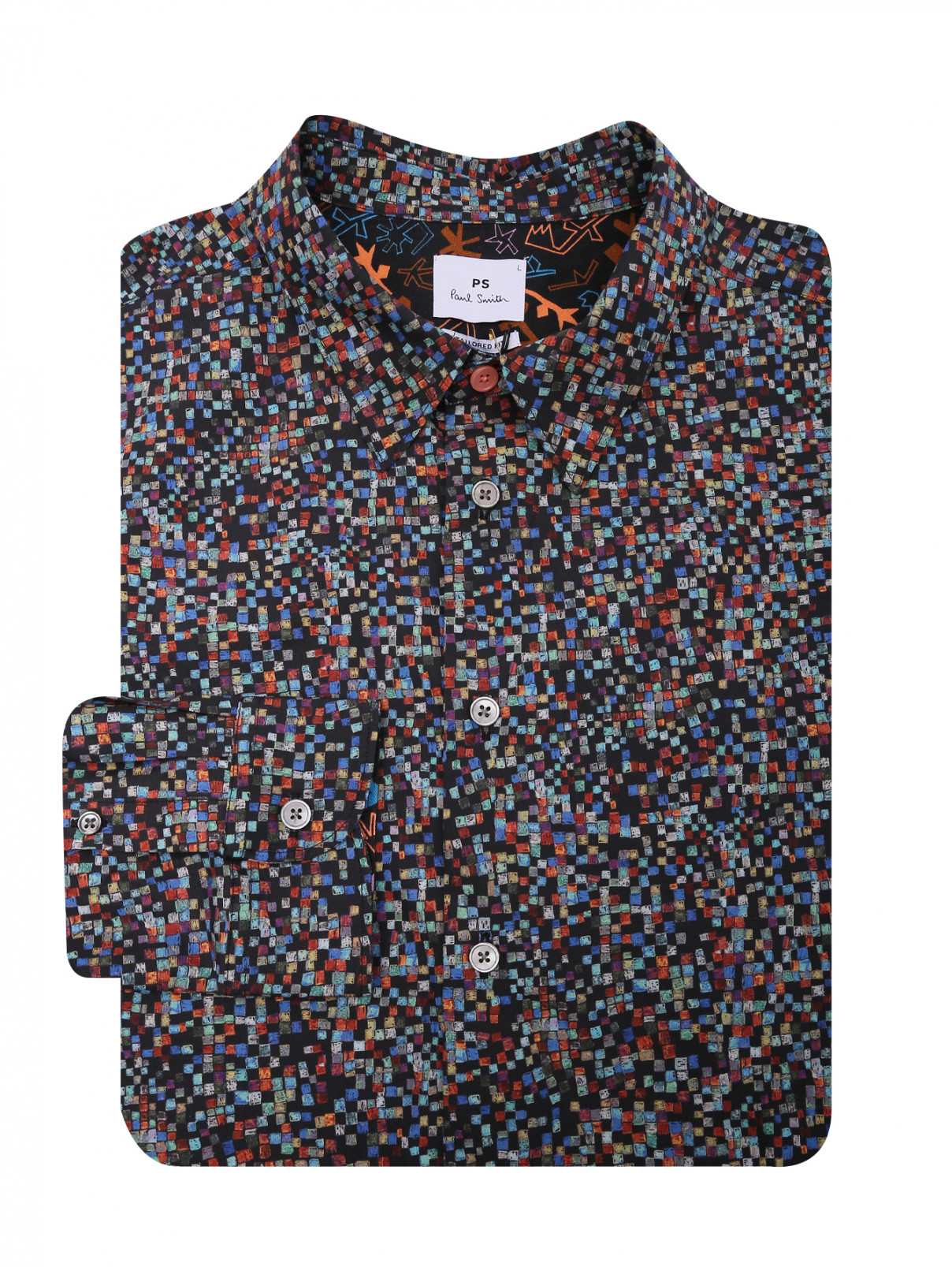 Рубашка из хлопка с узором Paul Smith  –  Общий вид  – Цвет:  Узор