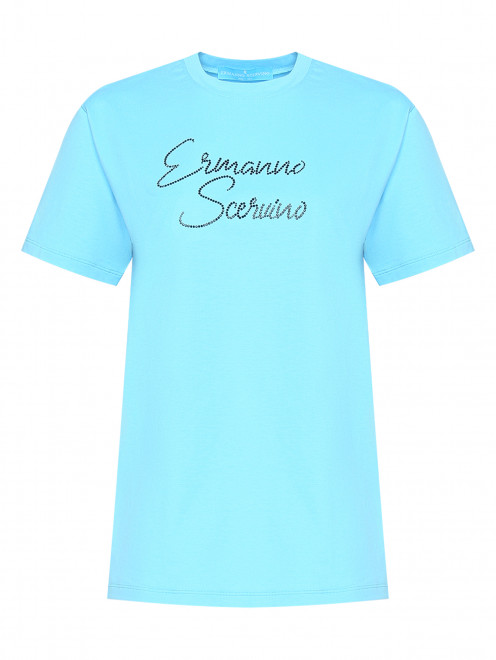 Футболка из хлопка с логотипом  Ermanno Scervino - Общий вид