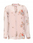 Блуза свободного кроя с цветочным узором Marina Sport  –  Общий вид
