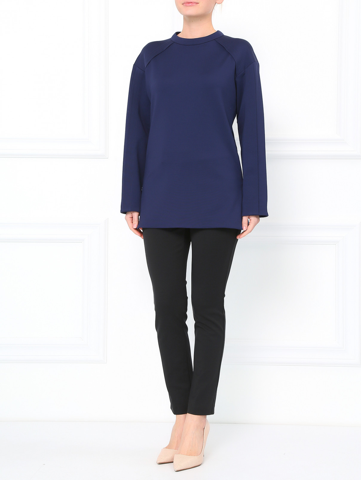 Узкие брюки Jil Sander  –  Модель Общий вид  – Цвет:  Черный