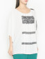 Блуза свободного кроя с кружевной отделкой Persona by Marina Rinaldi  –  МодельВерхНиз