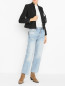 Широкие джинсы из хлопка с карманами Anine Bing  –  МодельОбщийВид
