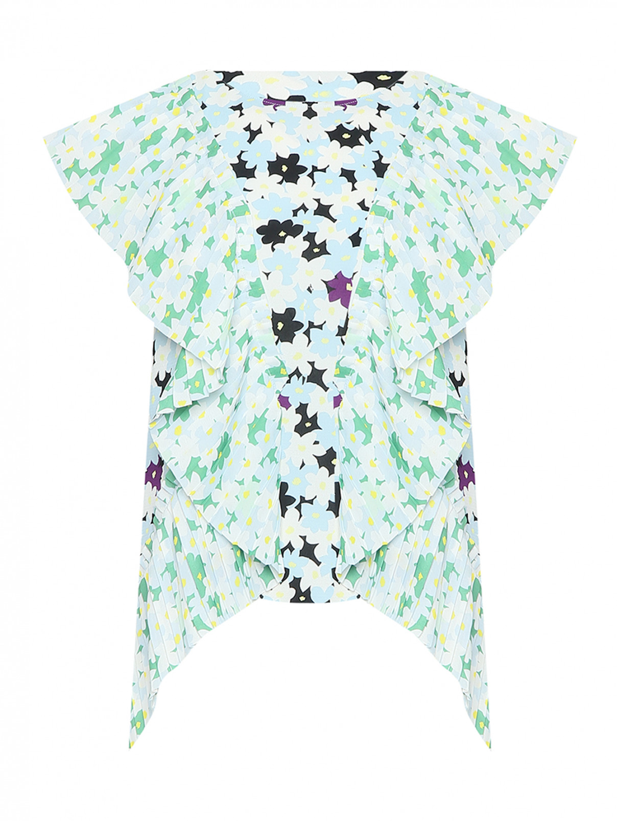 Блуза с цветочным узором Kenzo  –  Общий вид  – Цвет:  Узор