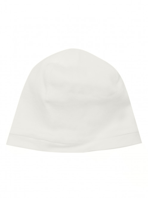 Хлопковая шапочка с кружевной вставкой Baby Dior - Обтравка1