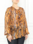 Блуза из шелка с узором Marina Rinaldi  –  Модель Верх-Низ