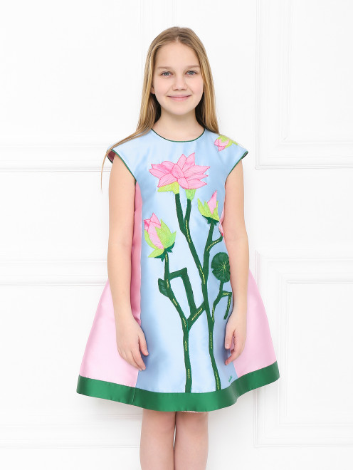 Платье-футляр с цветочной аппликацией MiMiSol - МодельВерхНиз