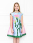Платье-футляр с цветочной аппликацией MiMiSol  –  МодельВерхНиз