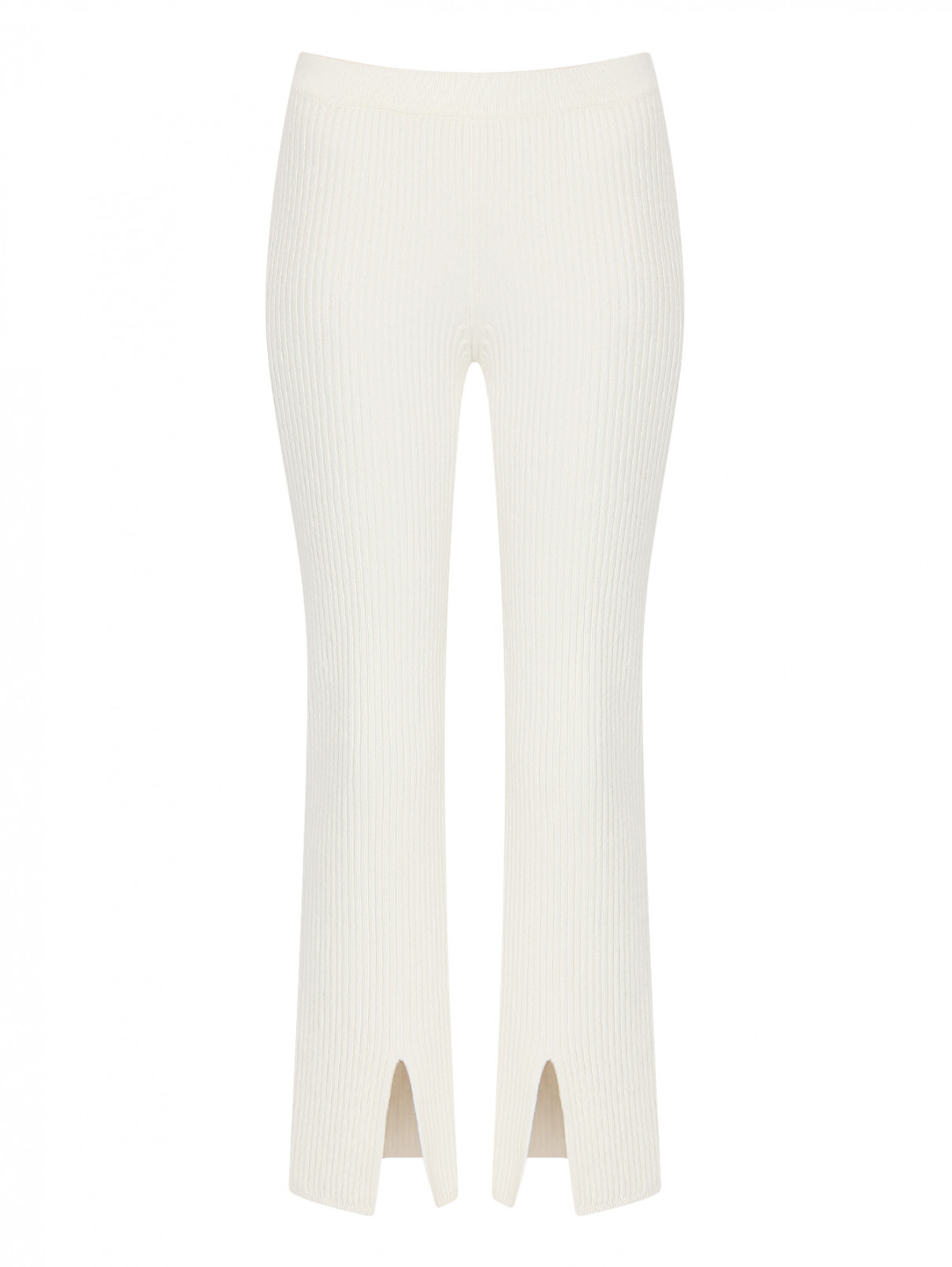 Трикотажные брюки на резинке Max&Co  –  Общий вид  – Цвет:  Белый