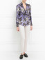 Блуза из шелка с цветочным узором Moschino Cheap&Chic  –  Модель Общий вид
