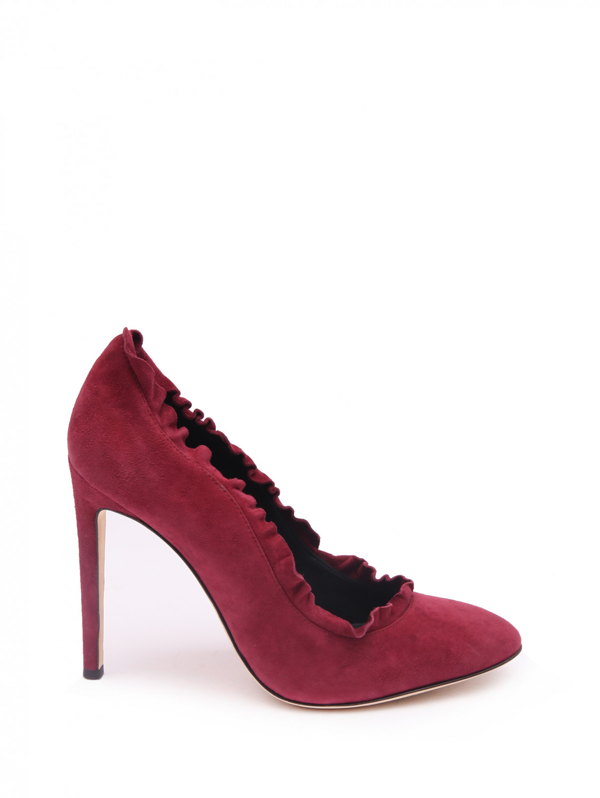 Туфли из замши на шпильке Giuseppe Zanotti  –  Общий вид  – Цвет:  Красный