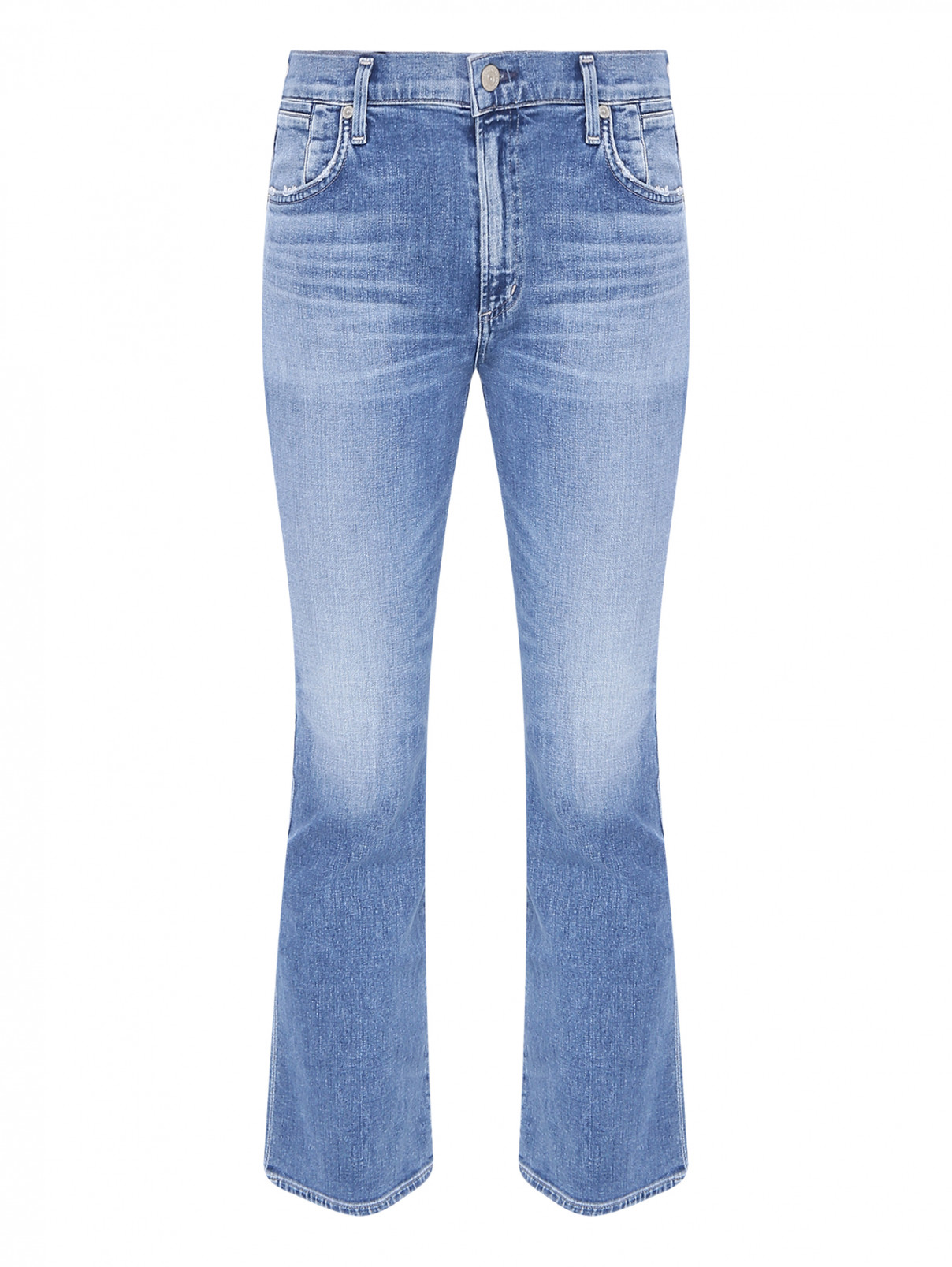Прямые джинсы из хлопка с карманами Citizens of Humanity  –  Общий вид  – Цвет:  Синий