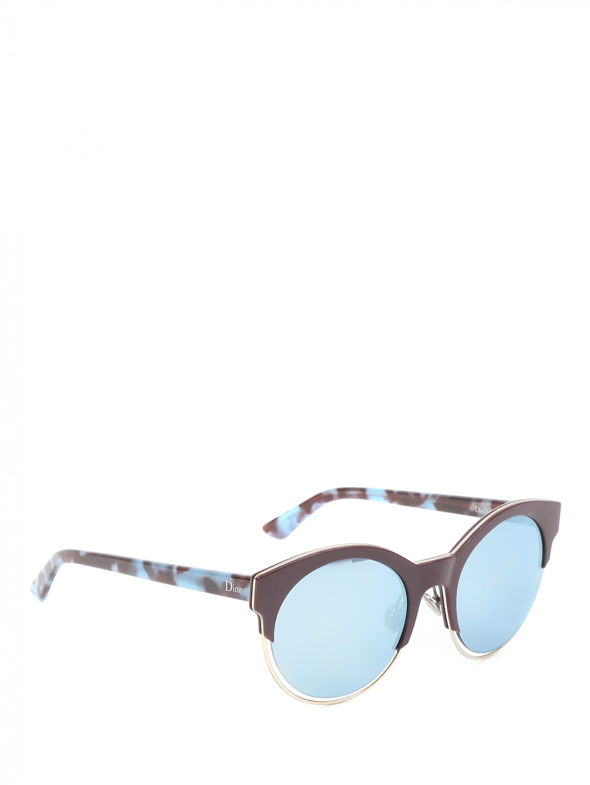Солнцезащитные очки в оправе из пластика и металла Christian Dior  –  Обтравка1  – Цвет:  Красный