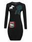 Трикотажное платье с узором BOUTIQUE MOSCHINO  –  Общий вид