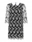 Платье-мини из кружева с контрастной отделкой Alice+Olivia  –  Общий вид