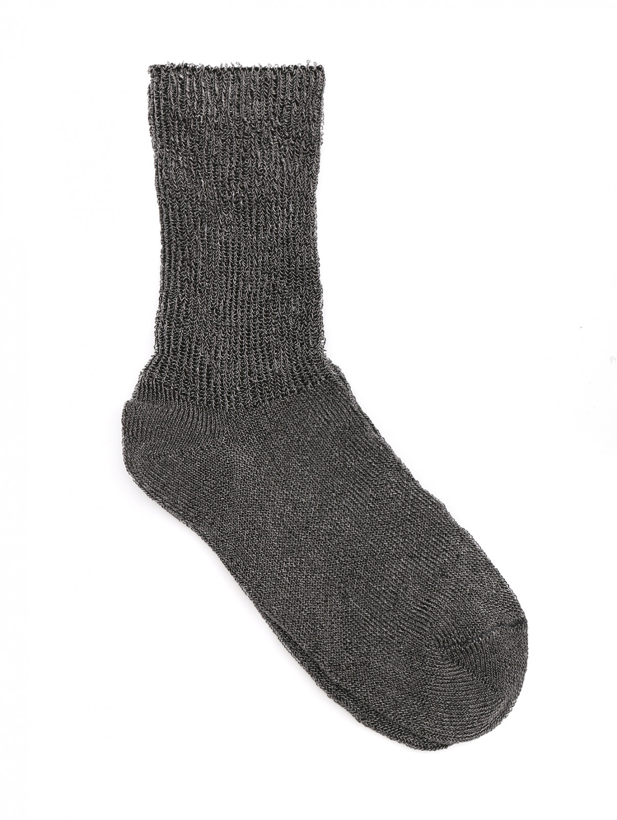 Носки с контрастной вставкой ALTO MILANO  –  Общий вид  – Цвет:  Черный