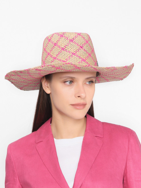 Плетеная шляпа с узором  Lorena Antoniazzi - МодельОбщийВид