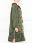 Пальто из шерсти с боковыми карманами декорированное вышивкой Alberta Ferretti  –  Модель Верх-Низ2