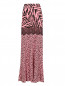 Юбка-макси из шелка с узором и сетчатой вставкой Moschino Cheap&Chic  –  Общий вид