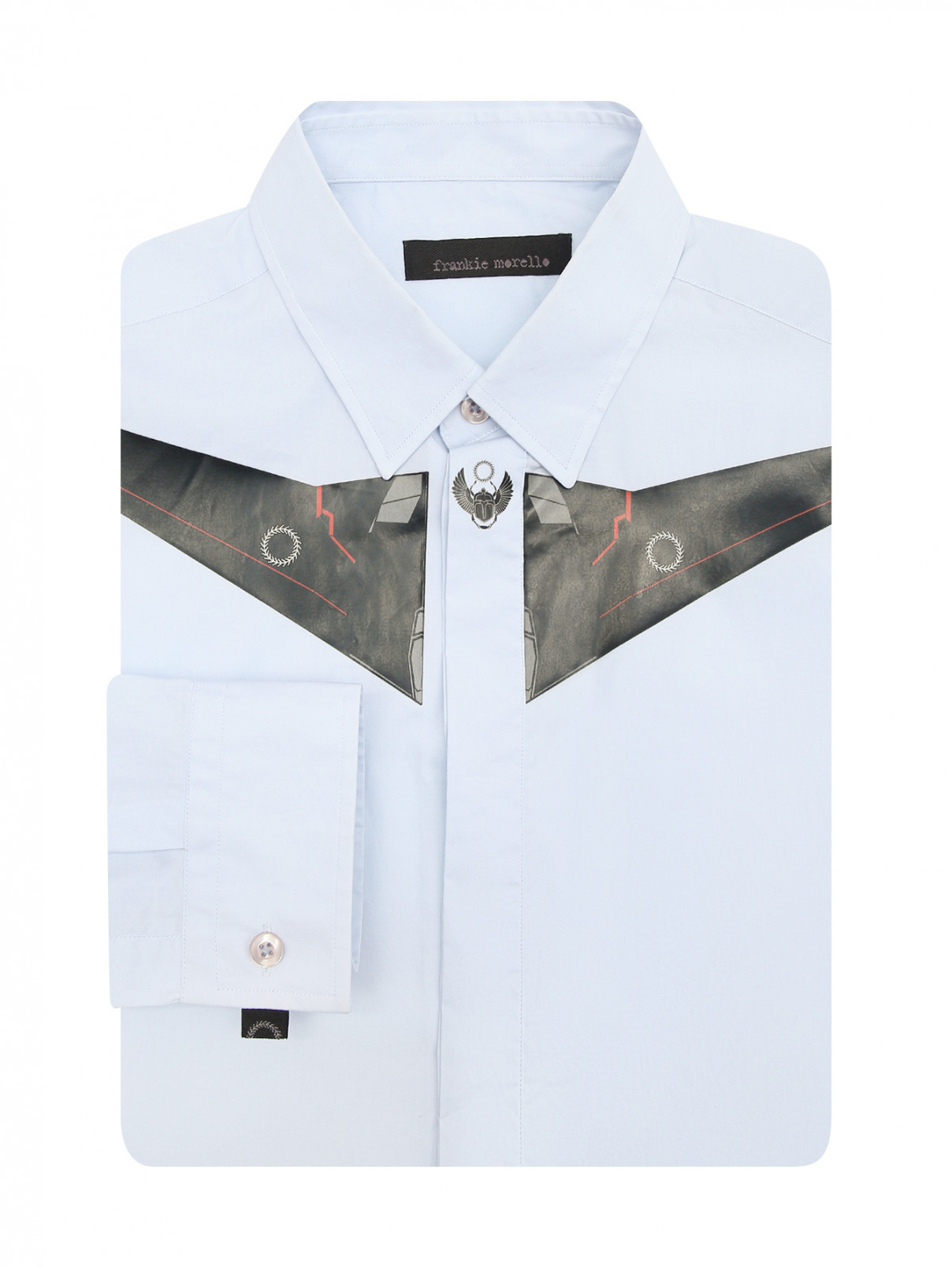 Рубашка из хлопка с принтом Frankie Morello  –  Общий вид