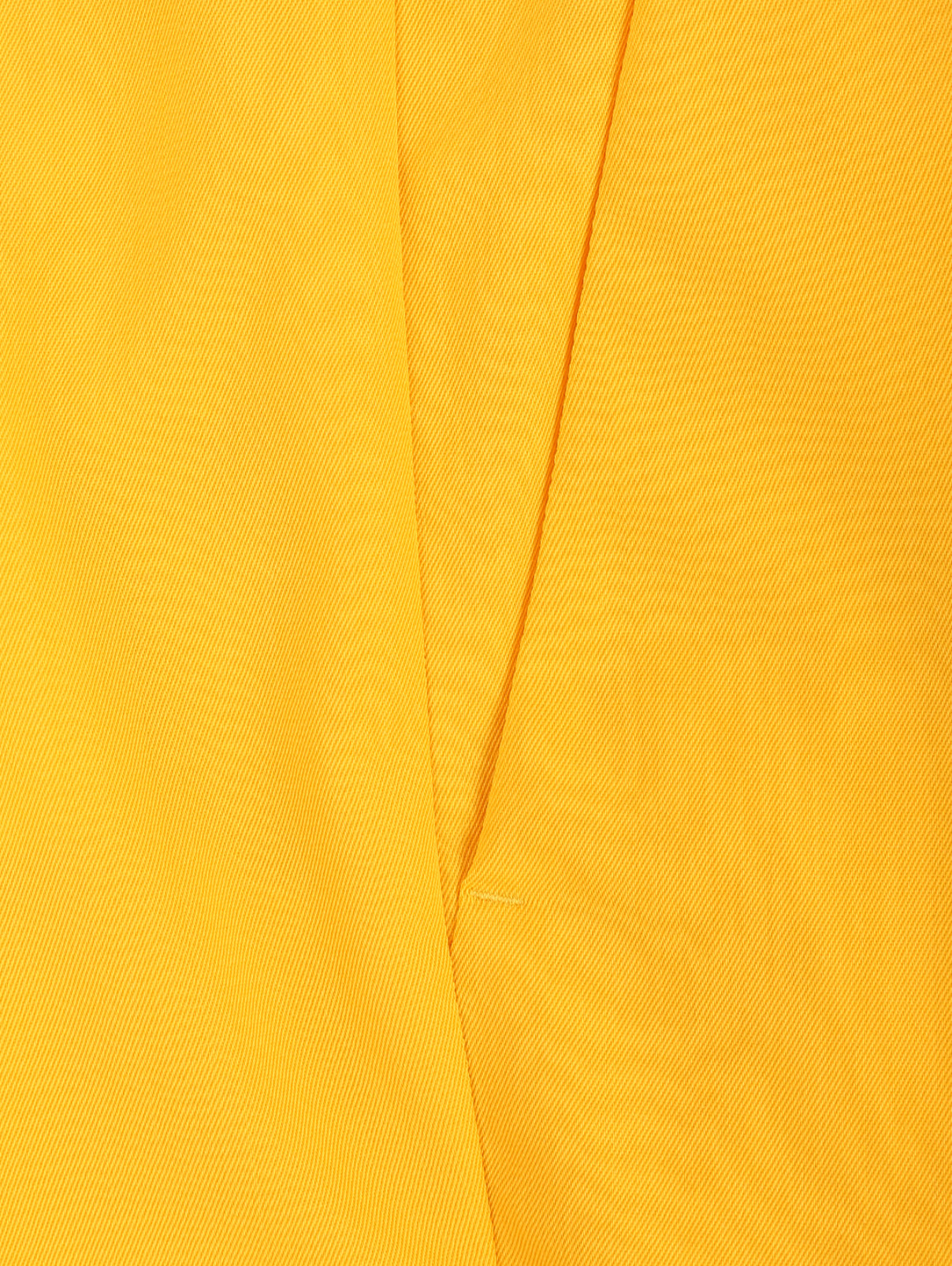 Брюки зауженного кроя из шерсти Moschino Cheap&Chic  –  Деталь  – Цвет:  Желтый