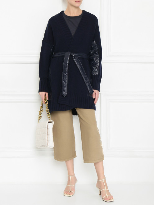Кардиган из смешанной шерсти со стеганой вставкой из нейлона Weekend Max Mara - МодельОбщийВид