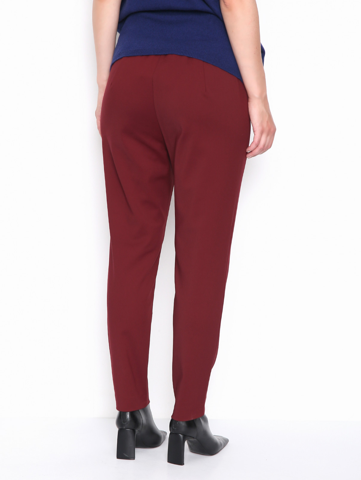 Укороченные брюки из смешанного хлопка Marina Rinaldi  –  МодельВерхНиз1  – Цвет:  Красный
