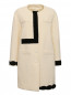 Пальто из шерсти с контрастными вставками Moschino Boutique  –  Общий вид
