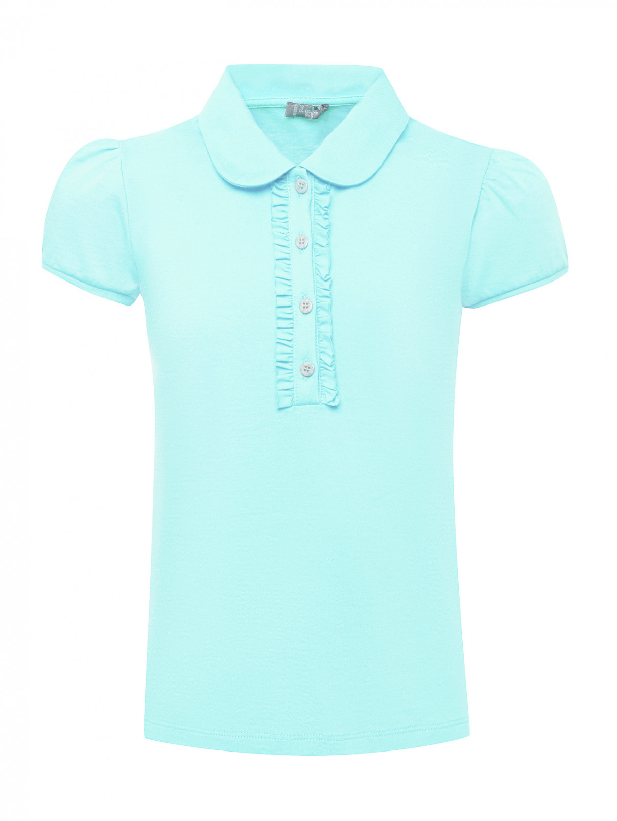 Блуза из хлопка с коротким рукавом Il Gufo  –  Общий вид  – Цвет:  Зеленый