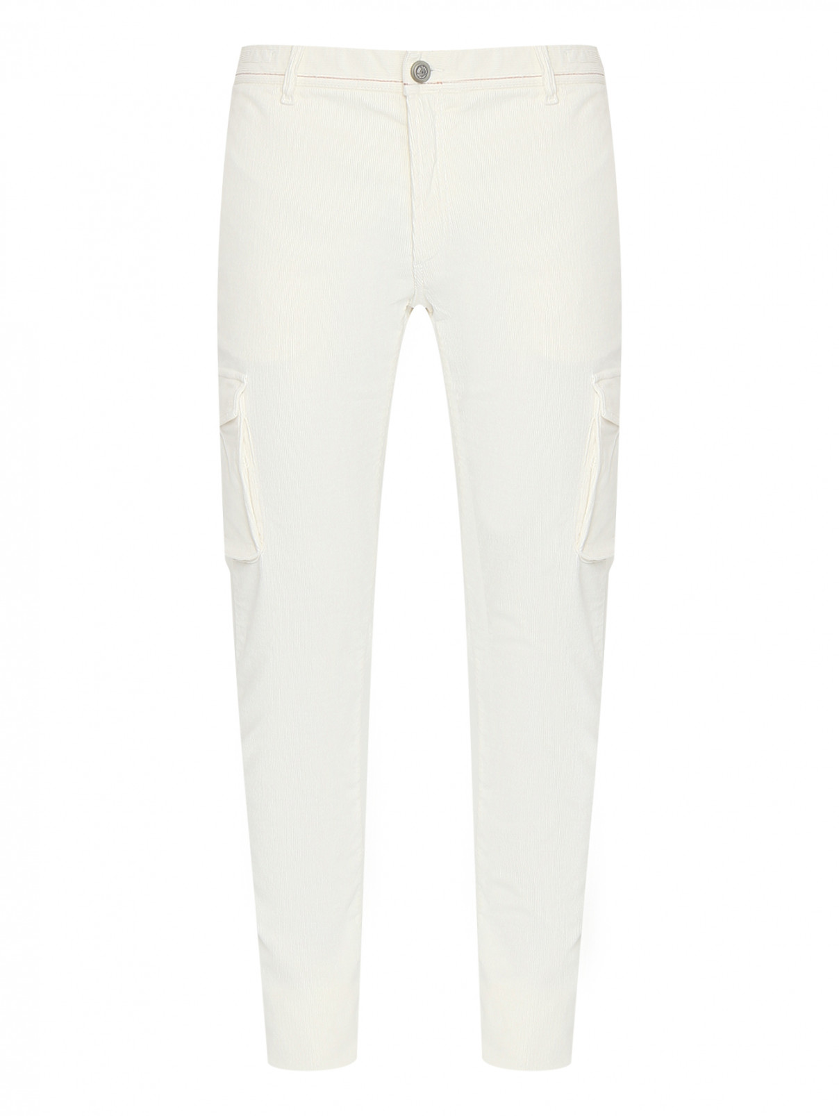Вельветовые брюки с накладными карманами Richard J. Brown  –  Общий вид  – Цвет:  Белый