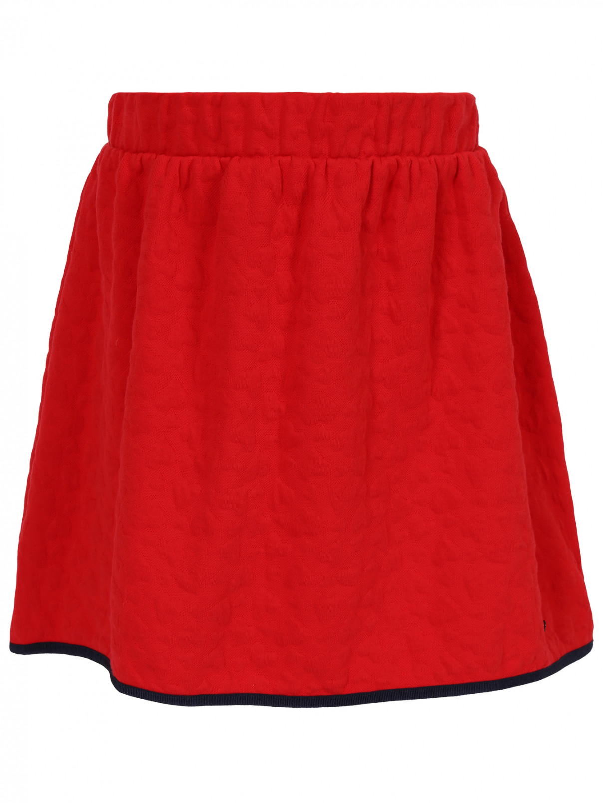 Юбка-мини с узором Armani Junior  –  Общий вид  – Цвет:  Красный