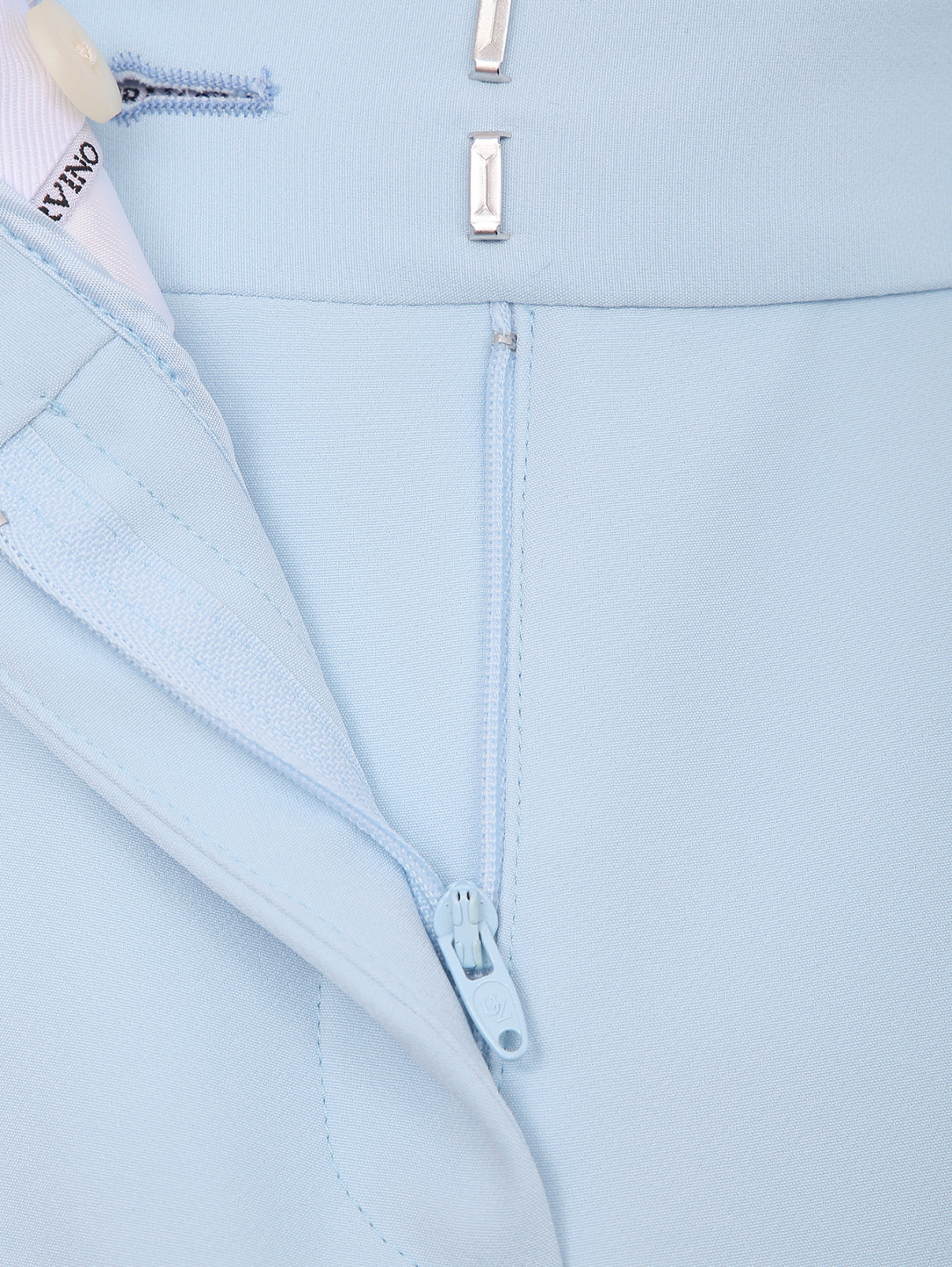 Брюки с защипами и стрелками Ermanno Scervino  –  Деталь1  – Цвет:  Синий