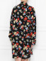 Платье из шелка с цветочным узором Ermanno Scervino  –  МодельВерхНиз1