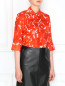 Блуза из рами с цветочным узором Weekend Max Mara  –  Модель Верх-Низ