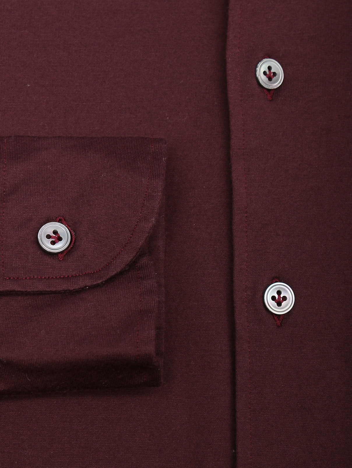 Трикотажная рубашка из хлопка LARDINI  –  Деталь1  – Цвет:  Фиолетовый