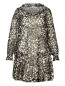 Вечернее платье-мини с принтом и оборками Moschino  –  Общий вид