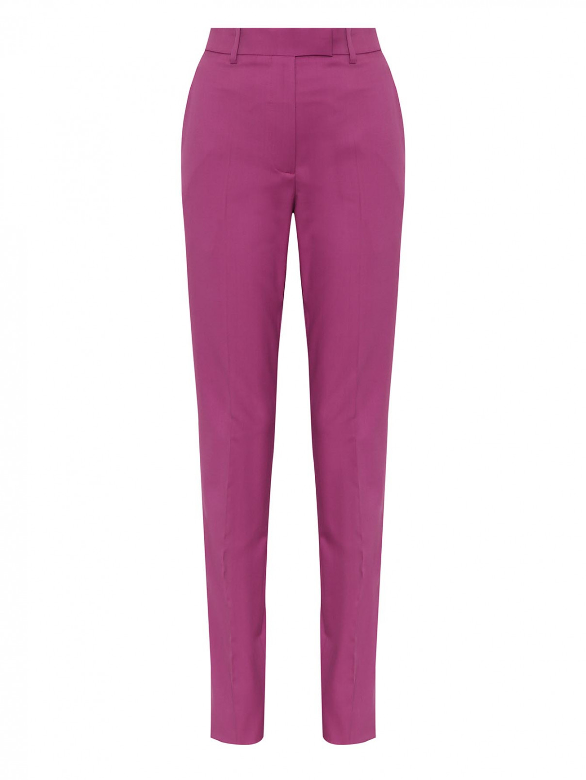Брюки прямого кроя из шерсти Calvin Klein 205W39NYC  –  Общий вид  – Цвет:  Розовый