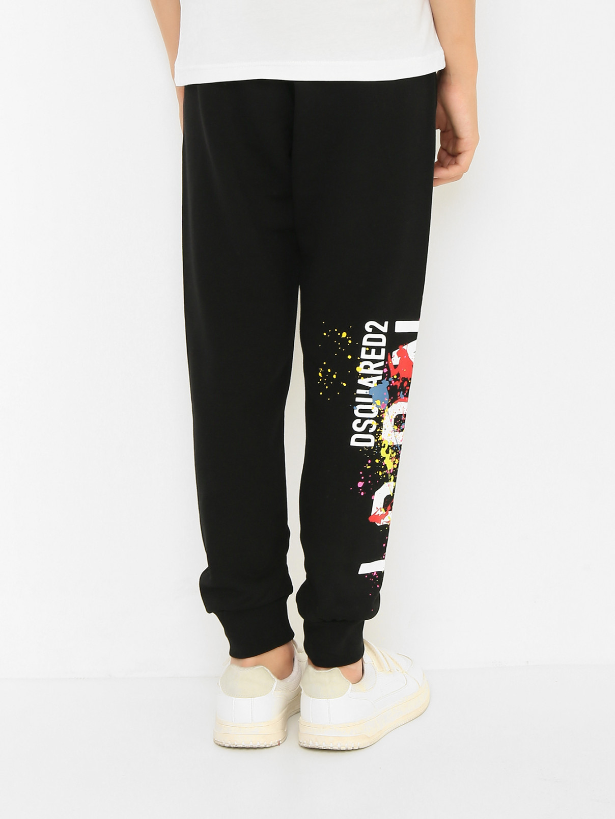 Трикотажные брюки с карманами Dsquared2  –  МодельВерхНиз1  – Цвет:  Черный