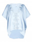 Рубашка из шелка асимметричного кроя с кружевной отделкой La Perla  –  Общий вид