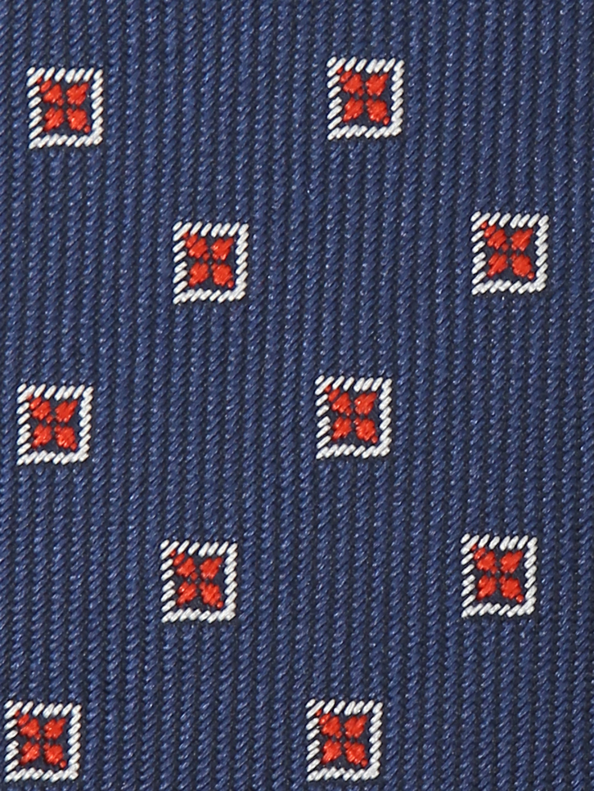 Галстук из шелка с узором Dal Lago  –  Деталь  – Цвет:  Синий