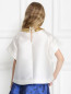Блуза свободного кроя с воротничком из пайеток MiMiSol  –  МодельВерхНиз1