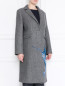 Пальто из шерсти с декоративной аппликацией Marina Rinaldi  –  МодельВерхНиз