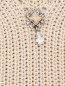 Джемпер из хлопка декорированный кристаллами Ermanno Scervino  –  Деталь