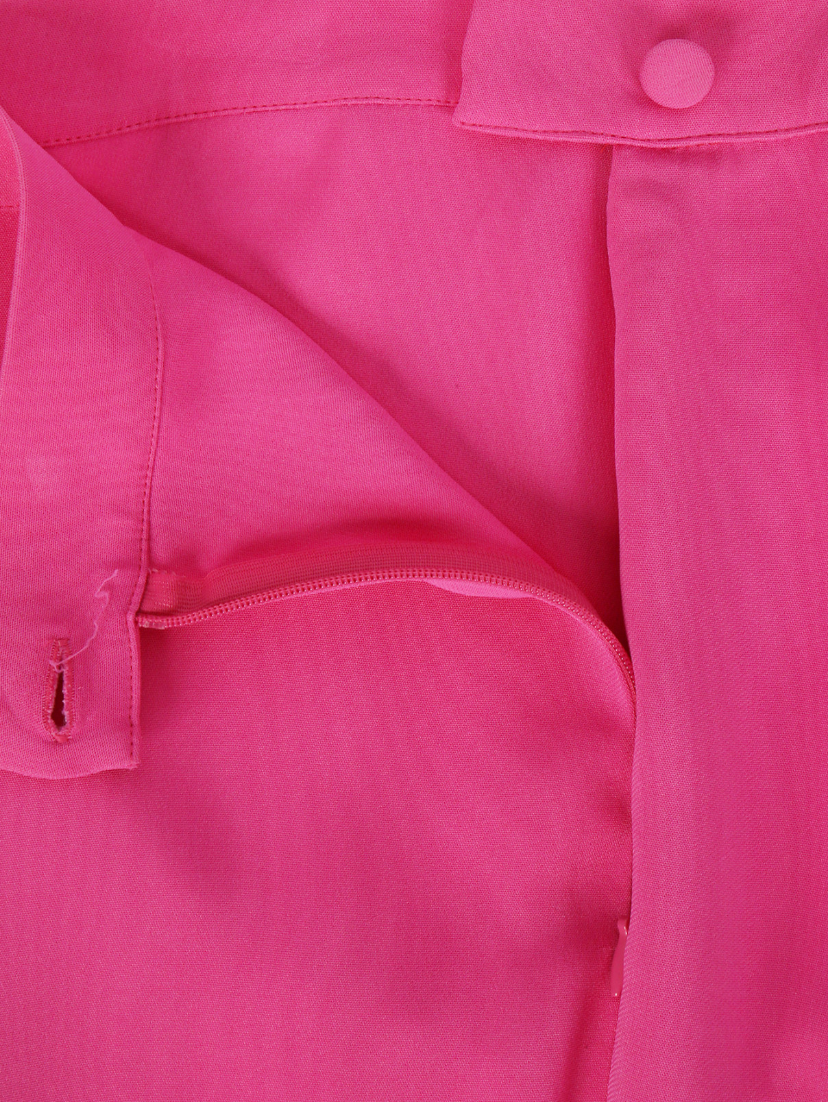 Зауженный брюки с боковой молнией Marina Rinaldi  –  Деталь1  – Цвет:  Розовый