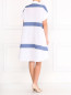 Свободное платье-мини из хлопка с узором "полоска" Isola Marras  –  Модель Верх-Низ1