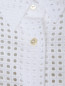 Блуза с коротким рукавом из ткани с перфорацией Marina Sport  –  Деталь
