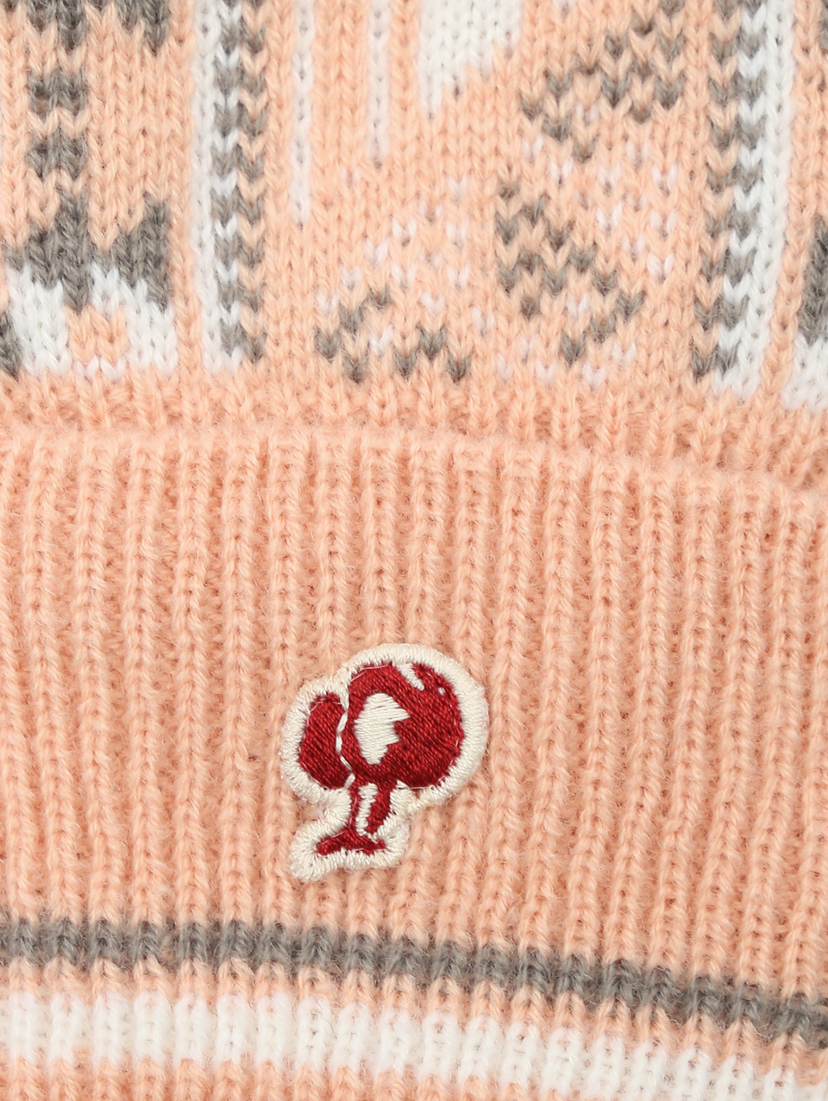 Варежки из шерсти с рисунком на подкладе BOSCO  –  Деталь  – Цвет:  Розовый