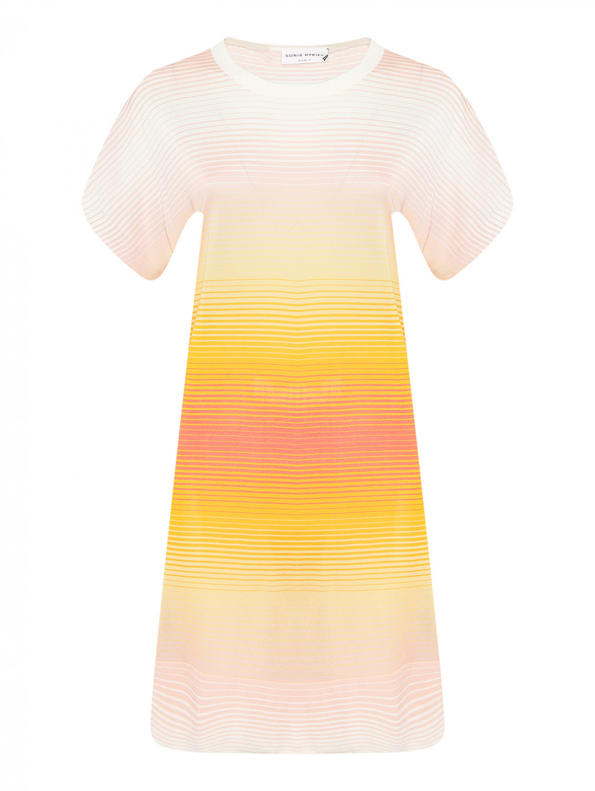 Трикотажное платье с узором полоска Sonia Rykiel  –  Общий вид  – Цвет:  Мультиколор