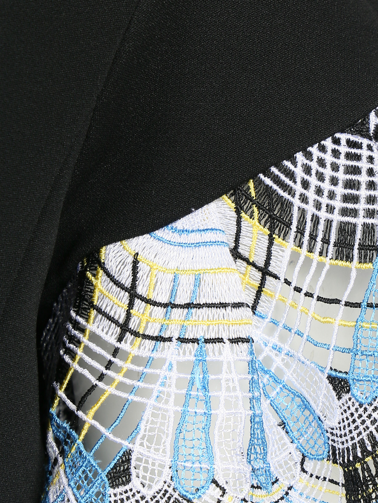 Платье-миди с кружевной отделкой Peter Pilotto  –  Деталь1  – Цвет:  Черный