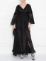 Платье из хлопка и шелка с кружевной отделкой Ermanno Firenze  –  МодельОбщийВид